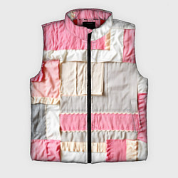 Мужской жилет Розовый пэчворк, цвет: 3D-красный
