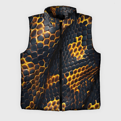 Мужской жилет Текстура змеи / 3D-Черный – фото 1