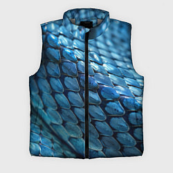 Мужской жилет Голубая кожа змеи, цвет: 3D-светло-серый