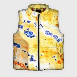 Мужской жилет Сине-золотая абстракция