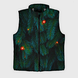 Мужской жилет Еловые ветви, цвет: 3D-светло-серый