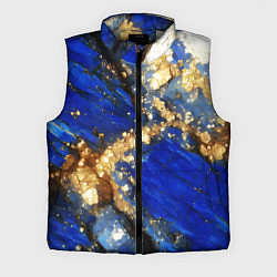 Мужской жилет Золотой минерал в синем камне