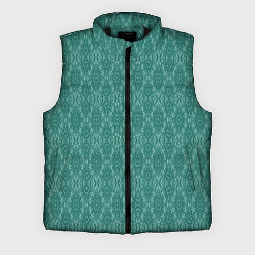 Мужской жилет Бирюзово зеленый геометрический абстрактный узор / 3D-Черный – фото 1