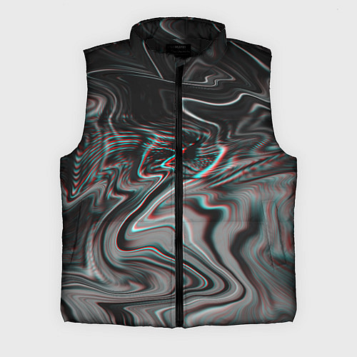 Мужской жилет Градиентный glitch / 3D-Черный – фото 1