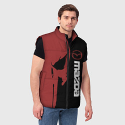 Мужской жилет Mazda и череп, цвет: 3D-черный — фото 2