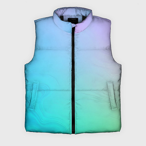 Мужской жилет Градиент в голубых тонах / 3D-Черный – фото 1