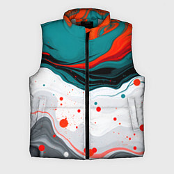 Мужской жилет Эбру красочная абстракция, цвет: 3D-светло-серый