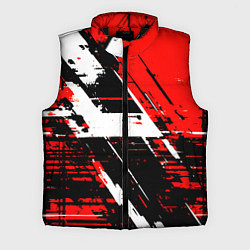 Мужской жилет Diagonal black and white stripes on a red backgrou