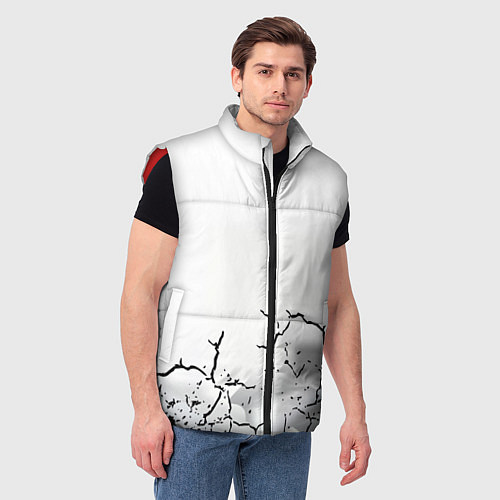 Мужской жилет Одинокий борец на просторах / 3D-Красный – фото 3