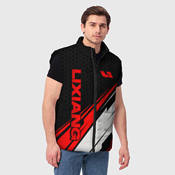 Мужской жилет Lixiang - красная абстракция, цвет: 3D-черный — фото 2