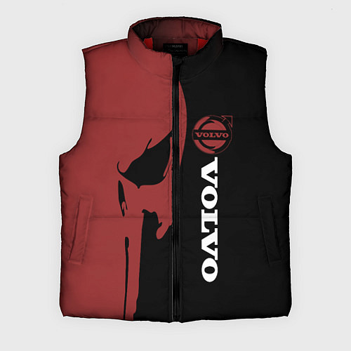 Мужской жилет Вольво и череп / 3D-Красный – фото 1