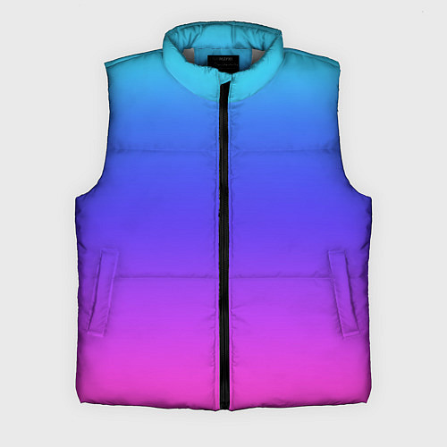 Мужской жилет Градиент закат сине-розовый / 3D-Светло-серый – фото 1