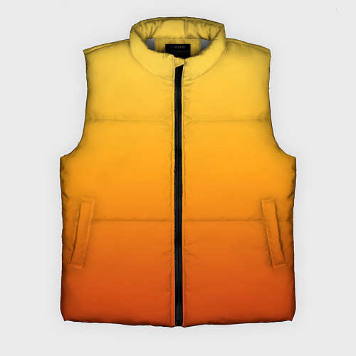 Мужской жилет Градиент мягкий жёлто-оранжевый / 3D-Светло-серый – фото 1