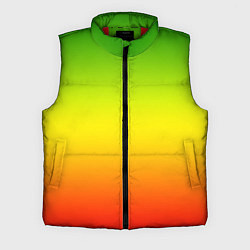 Мужской жилет Градиент сочный зелёно-жёлто-красный, цвет: 3D-красный
