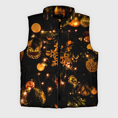 Мужской жилет Новогоднее украшение / 3D-Черный – фото 1