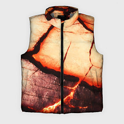 Мужской жилет Трещины на абстрактном красном фоне