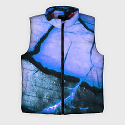 Мужской жилет Трещины на абстрактном синем фоне