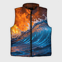 Мужской жилет Волна и огонь