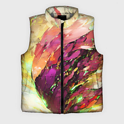 Мужской жилет Красно-жёлтая абстракция, цвет: 3D-светло-серый
