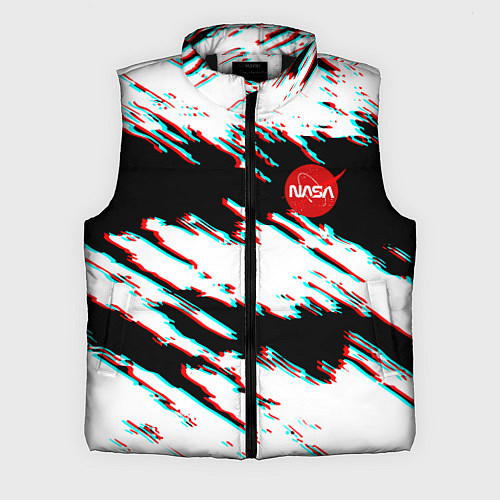 Мужской жилет Nasa glitch color / 3D-Черный – фото 1