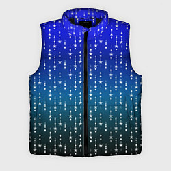Мужской жилет Градиент сине-зелёный со звёздочками