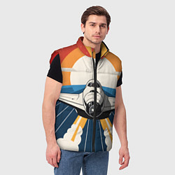 Мужской жилет Скоростной ретро самолет, цвет: 3D-красный — фото 2