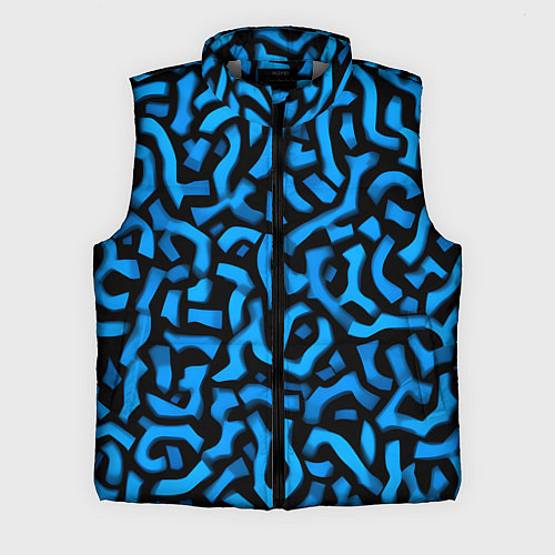 Мужской жилет Синее граффити / 3D-Светло-серый – фото 1