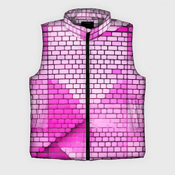 Мужской жилет Розовые кирпичики, цвет: 3D-светло-серый