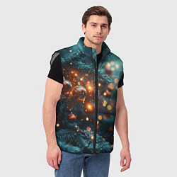 Мужской жилет Елочные шары и боке, цвет: 3D-светло-серый — фото 2