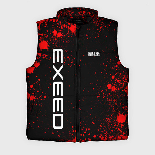 Мужской жилет Exeed - красные брызги краски / 3D-Черный – фото 1