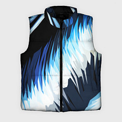 Мужской жилет Бело-синие острые полосы, цвет: 3D-черный