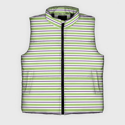 Мужской жилет Зелёный с фиолетовой полосой, цвет: 3D-черный