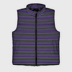 Мужской жилет Фиолетовый с зелёной полосой, цвет: 3D-черный