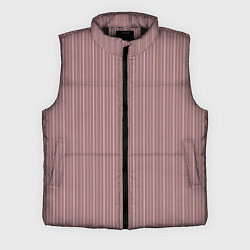 Мужской жилет Пыльно-розовый в тонкую полоску, цвет: 3D-черный
