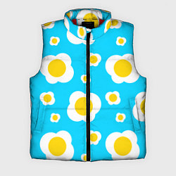Мужской жилет Яичница голубая, цвет: 3D-красный