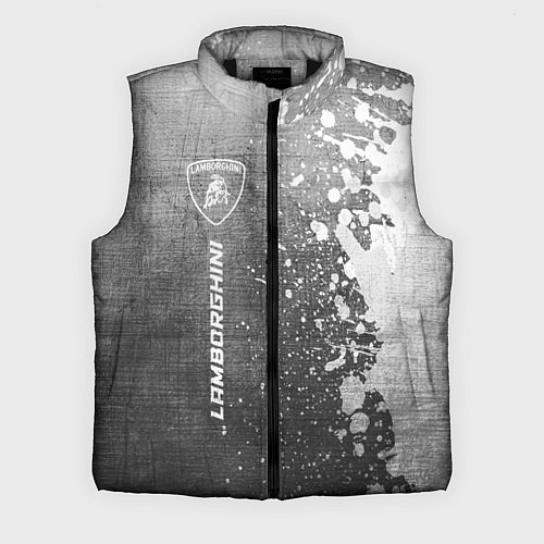 Мужской жилет Lamborghini - grey gradient по-вертикали / 3D-Черный – фото 1