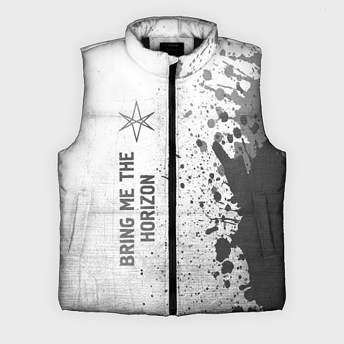Мужской жилет Bring Me the Horizon - white gradient по-вертикали / 3D-Черный – фото 1
