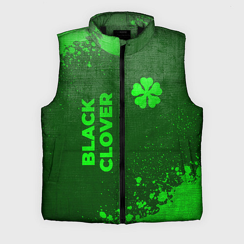 Мужской жилет Black Clover - green gradient вертикально / 3D-Черный – фото 1