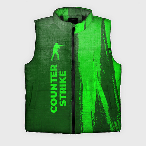 Мужской жилет Counter Strike - green gradient по-вертикали / 3D-Черный – фото 1