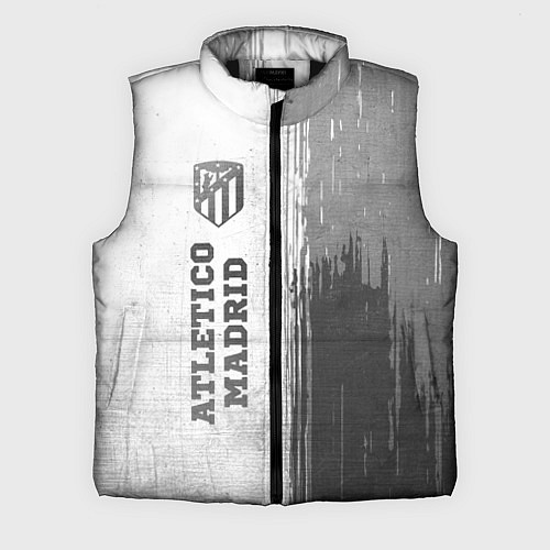 Мужской жилет Atletico Madrid - white gradient по-вертикали / 3D-Черный – фото 1