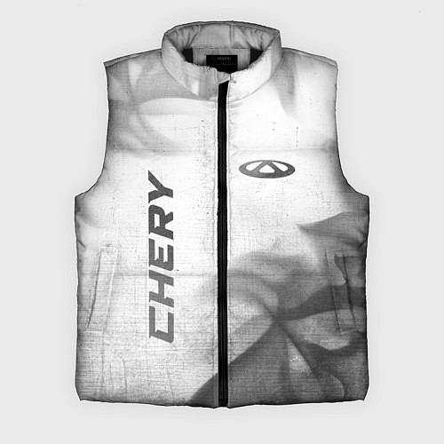Мужской жилет Chery - white gradient вертикально / 3D-Черный – фото 1