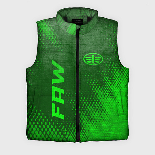 Мужской жилет FAW - green gradient вертикально / 3D-Черный – фото 1