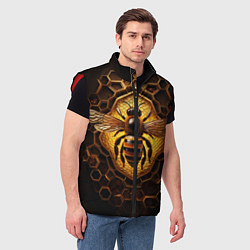 Мужской жилет Золотая пчела, цвет: 3D-красный — фото 2