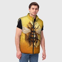 Мужской жилет Пчела на золоте, цвет: 3D-светло-серый — фото 2