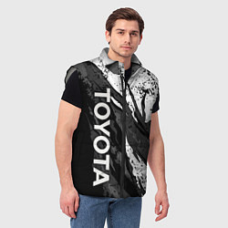 Мужской жилет Toyota - белый разрыв, цвет: 3D-светло-серый — фото 2