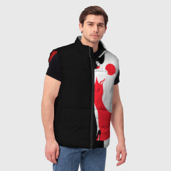 Мужской жилет Девушка в красном платье, цвет: 3D-красный — фото 2