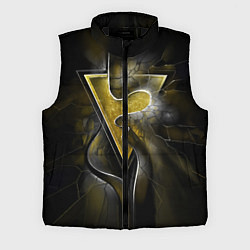 Мужской жилет Золотой треугольник под стеклянной вуалью с волнам