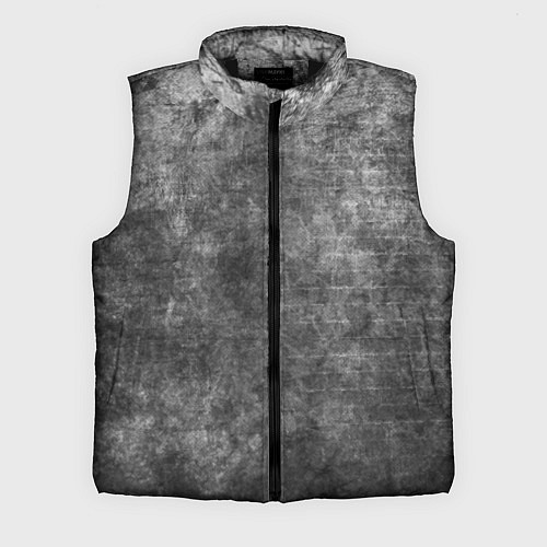 Мужской жилет Абстракция - gray wall / 3D-Черный – фото 1