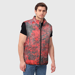 Мужской жилет Абстракция - grunge vibe, цвет: 3D-черный — фото 2
