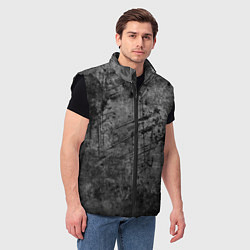 Мужской жилет Абстракция - grunge break, цвет: 3D-черный — фото 2